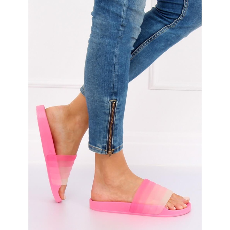 Vaaleanpunainen Naisten vaaleanpunaiset tossut K-9183 Fuchsia 1