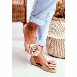 LU BOO Kumi ballerinat Meliski Kukat Beige Esther 1