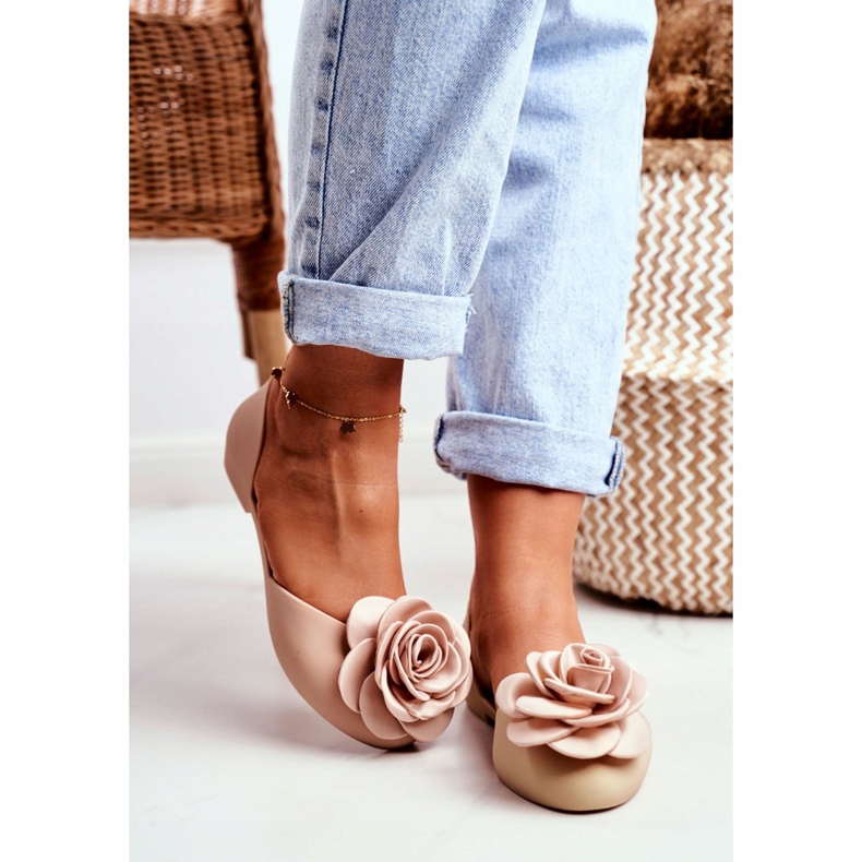 LU BOO Kumi ballerinat Meliski Kukat Beige Esther 2