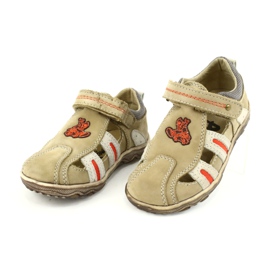 American Club K080 beige-sandaalit tarranauhalla ruskea oranssi 2