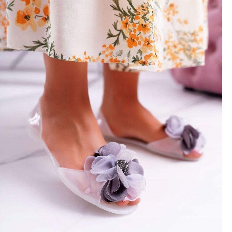 Lu Boo | Kumi ballerinat Meliski Flowers White Candela väritön 1