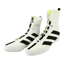 Adidas Box Hog 3 nyrkkeilykengät valkoiset valkoinen musta keltainen 2