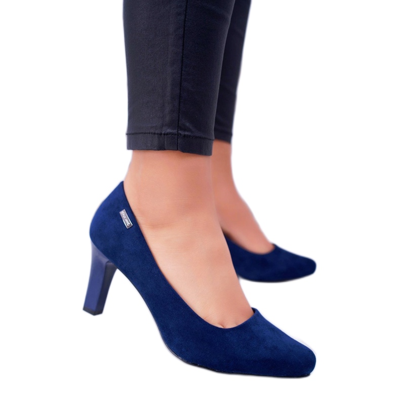 Naisten avokkaat Sergio Leone Navy Blue Suede Orsola tummansininen 1