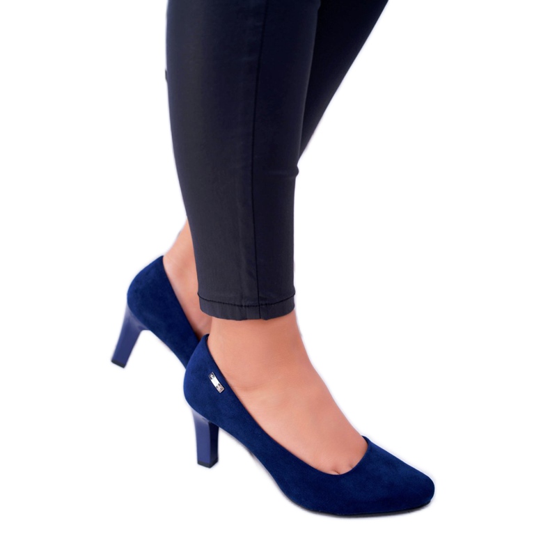 Naisten avokkaat Sergio Leone Navy Blue Suede Orsola tummansininen 2