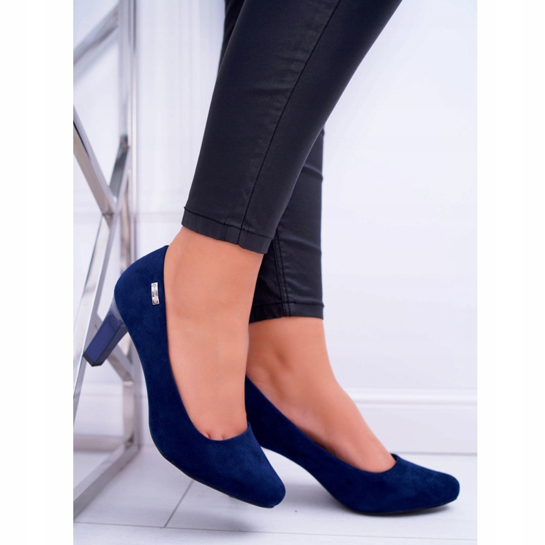 Naisten avokkaat Sergio Leone Navy Blue Suede Orsola tummansininen 3