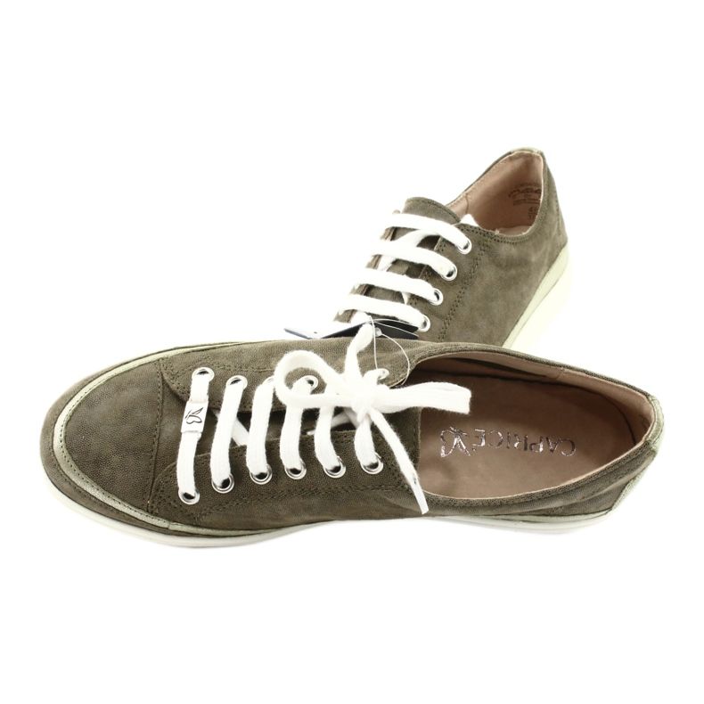 Naisten Caprice -nahkakengät 23654 vihreä 3