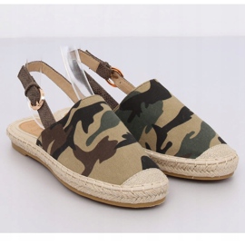 Espadrillot, joissa on avoin kantapää camo HH-119 Camouflage vihreä 2