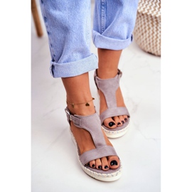 BUGO Naisten sandaalit Wedge Grey Rosa harmaa 1