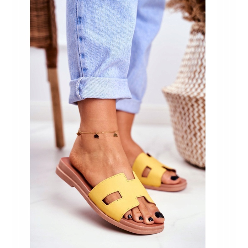 BUGO Naisten tossut Keltainen geometrinen klassinen Theodora 1