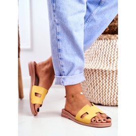 BUGO Naisten tossut Keltainen geometrinen klassinen Theodora 2