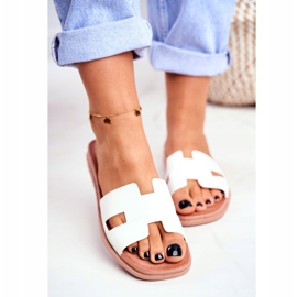 BUGO Naisten tossut Valkoinen geometrinen klassinen Theodora 2