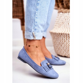 BUGO Naisten Loaferit Blue Lords Fringes Therese sininen 1