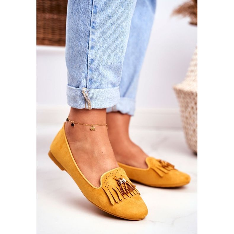 BUGO Naisten Loaferit Yellow Lords Fringes Therese keltainen 1