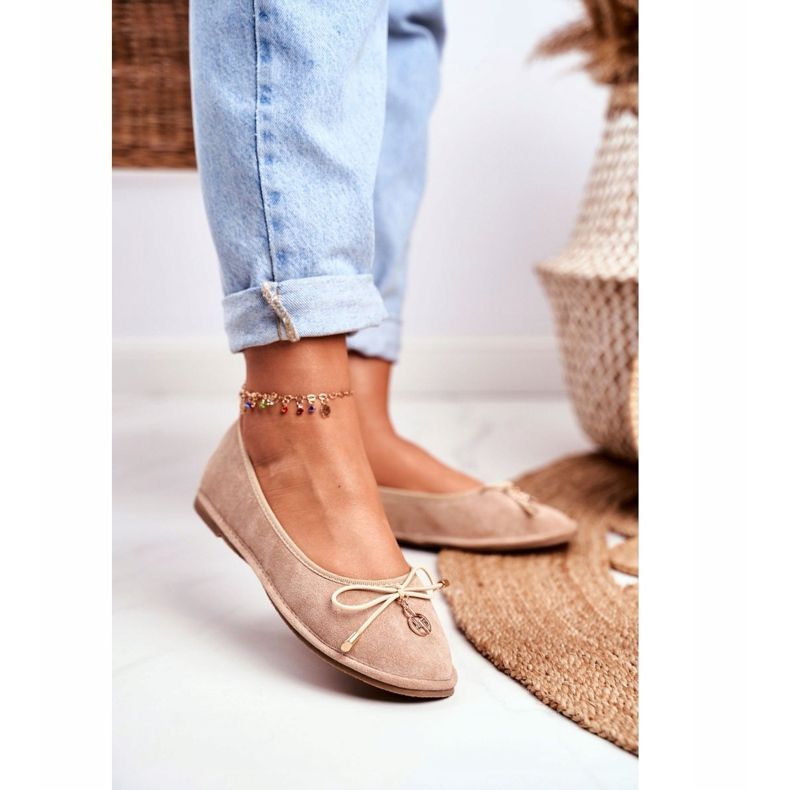 Naisten ballerinat Lu Boo Suede Beige Layla 1