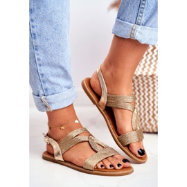 BUGO Naisten litteät sandaalit Gold Rachel kultainen 2