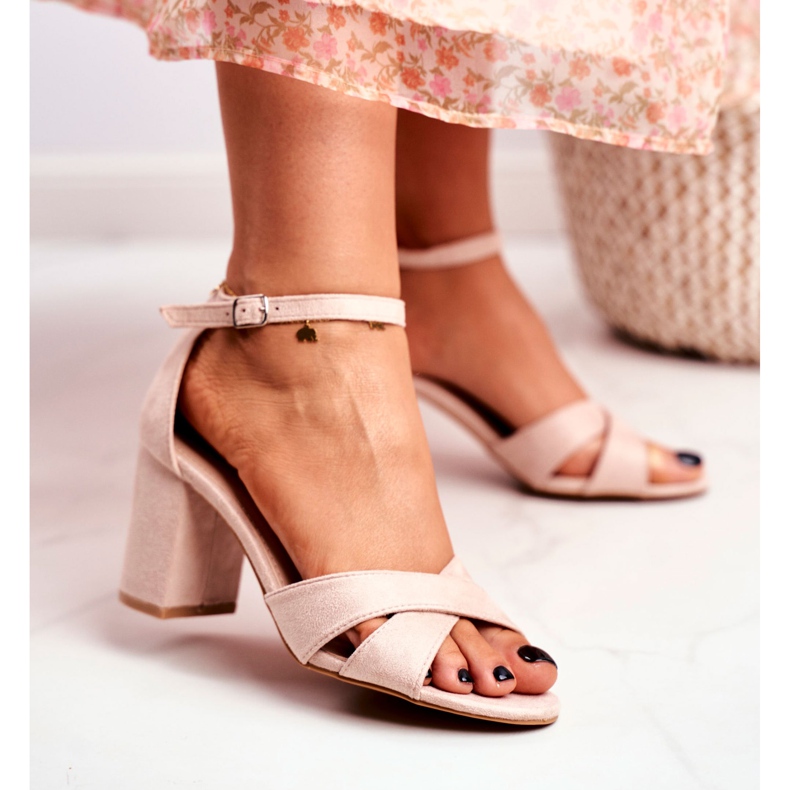 BUGO Naisten sandaalit Suede Beige Lady Million 2