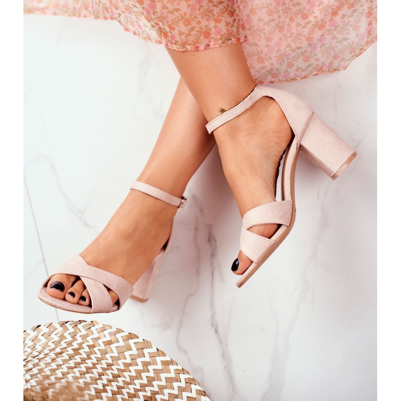 BUGO Naisten sandaalit Suede Beige Lady Million 1