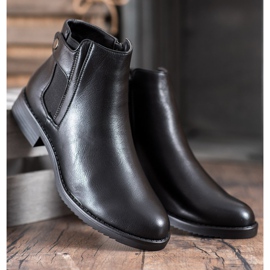 J. Star Mukavat litteät saappaat musta 1