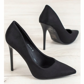 Small Swan Mustat mokkanahkakengät 1