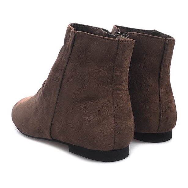 Suede Booties Chelsea saappaat 7-121 Khaki 1