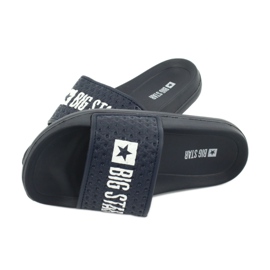 Big Star Boys Foam Flip Flops GG374802 Navy Blue Beachille valkoinen tummansininen 3