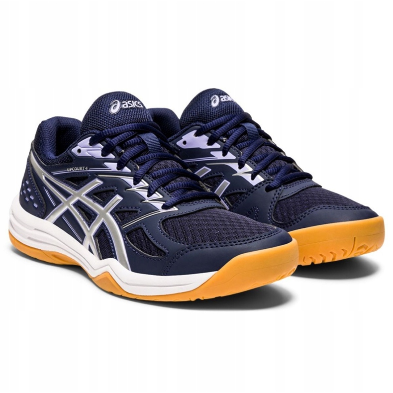 Asics Upcourt 4 W 1072A055-400 lentopallokengät monivärinen laivastonsininen 1