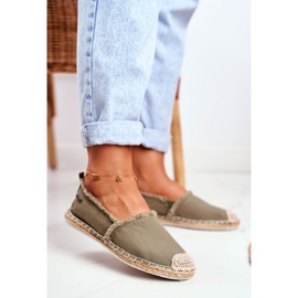 Naisten espadrillot punottu pohja Khaki Big Star DD274760 vihreä 1