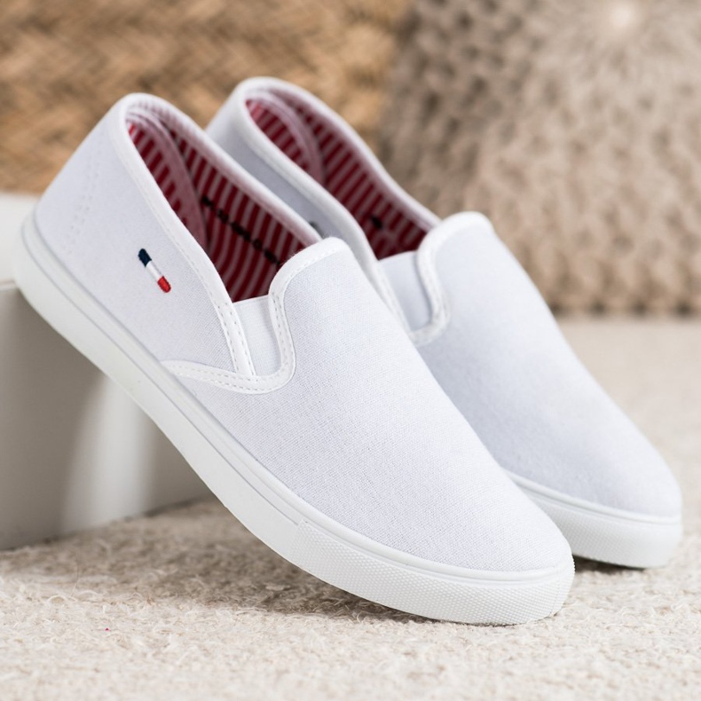 SHELOVET Valkoiset tekstiilikengät valkoinen 1