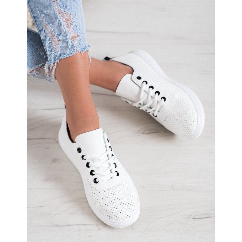 SHELOVET Avoimet lenkkarit Eco -nahkaa valkoinen 1