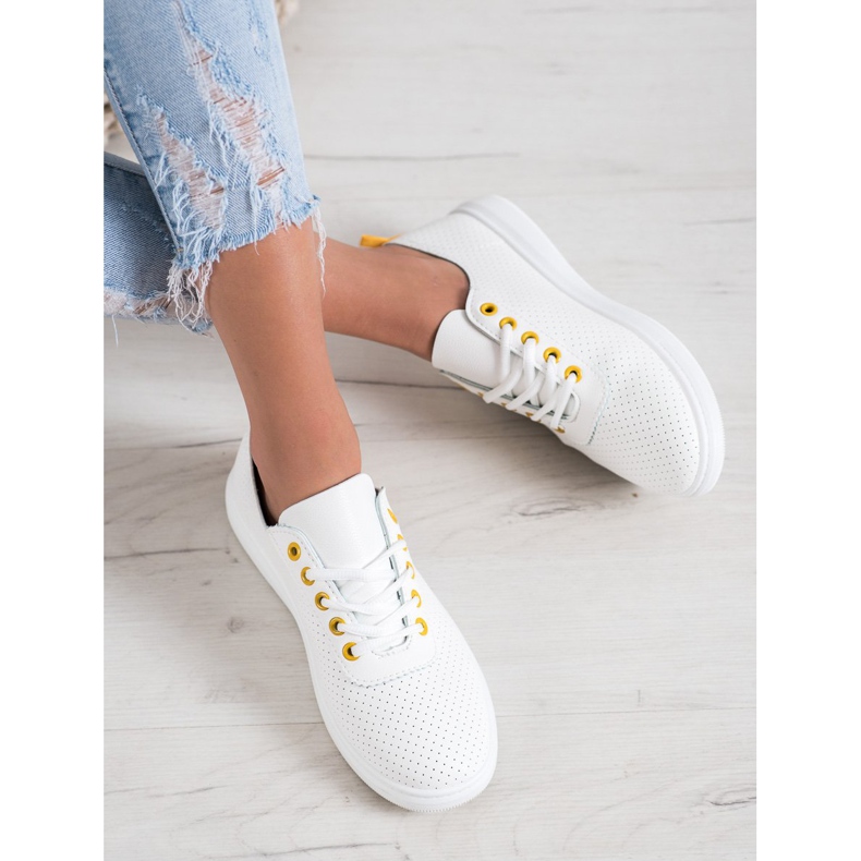 SHELOVET Avoimet lenkkarit Eco -nahkaa valkoinen 2