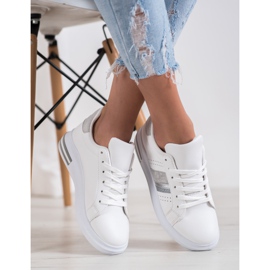 SHELOVET Tennarit, joissa mokkanahkat valkoinen 2