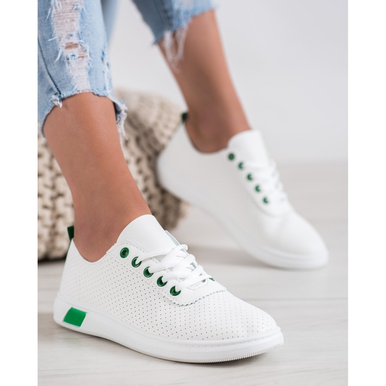 SHELOVET Avoimet lenkkarit Eco -nahkaa valkoinen 2