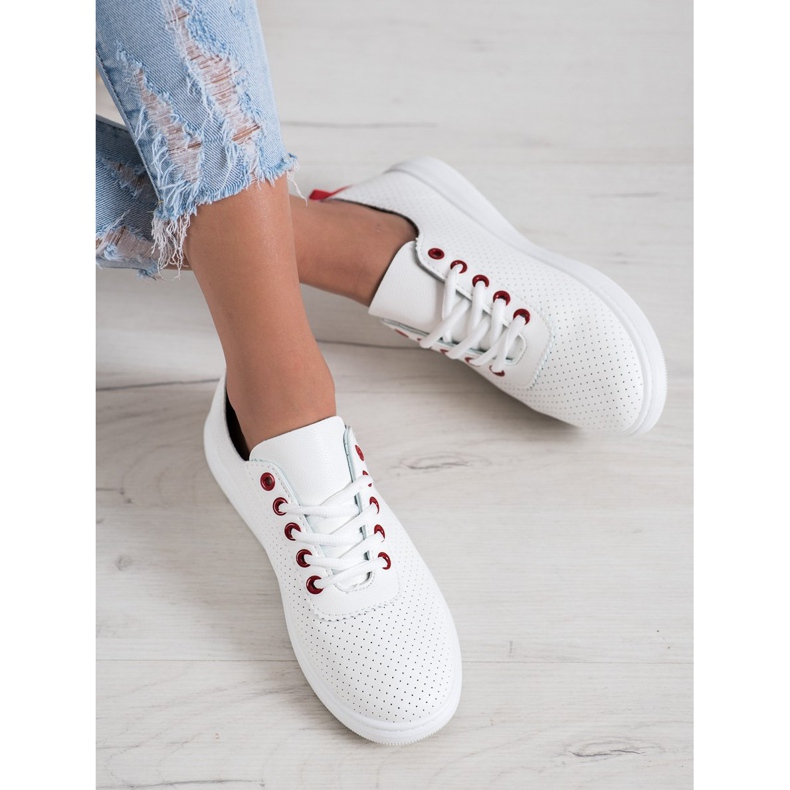 SHELOVET Avoimet lenkkarit Eco -nahkaa valkoinen 1