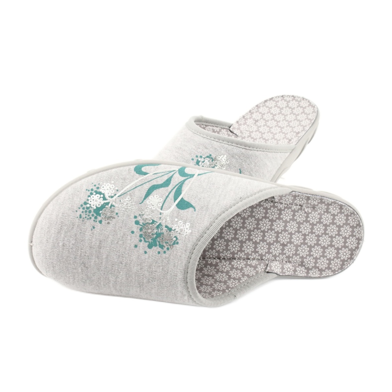 Befadon väriset naisten kengät 235D168 harmaa vihreä 4