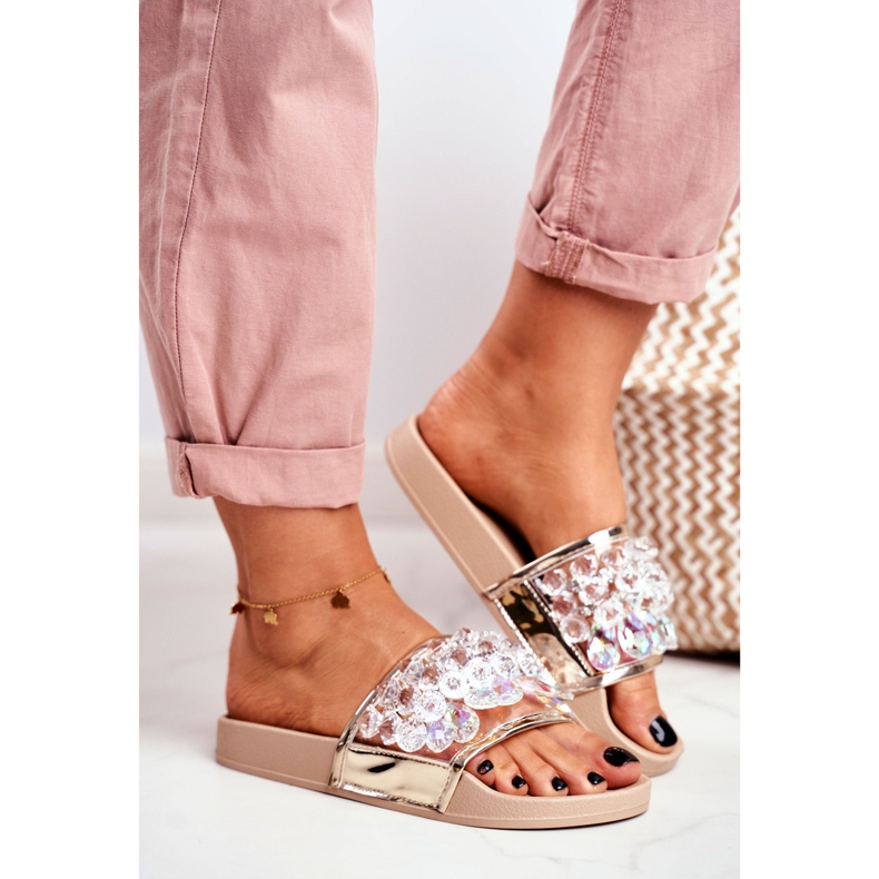 Naisten tossut Lu Boo Crystals Beige Bobbi 2