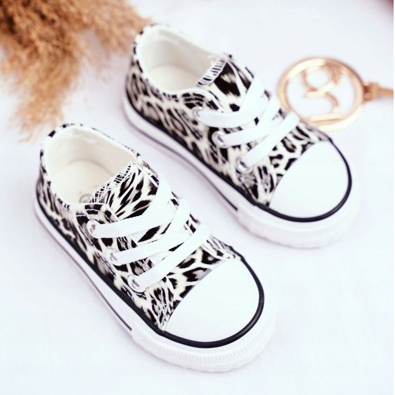 FRROCK Lasten lenkkarit Valkoinen Kiiltävä Leopard Berni ruskea ruskea 2