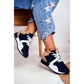 EVE Naisten urheilukengät Navy Blue Golden Clementine Elements valkoinen laivastonsininen kultainen 2