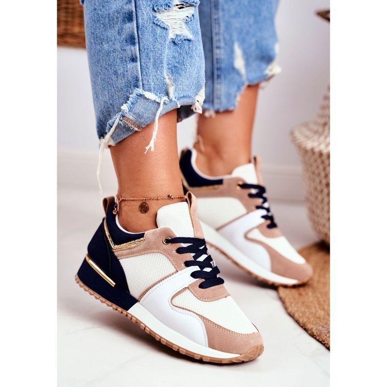 EVE Naisten urheilukengät Beige Golden Clementine Elements valkoinen ruskea kultainen 1