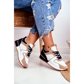 EVE Naisten urheilukengät Beige Golden Clementine Elements valkoinen ruskea kultainen 2