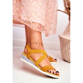 PS1 Naisten sandaalit Wedge Yellow Slip-on Harper keltainen 2