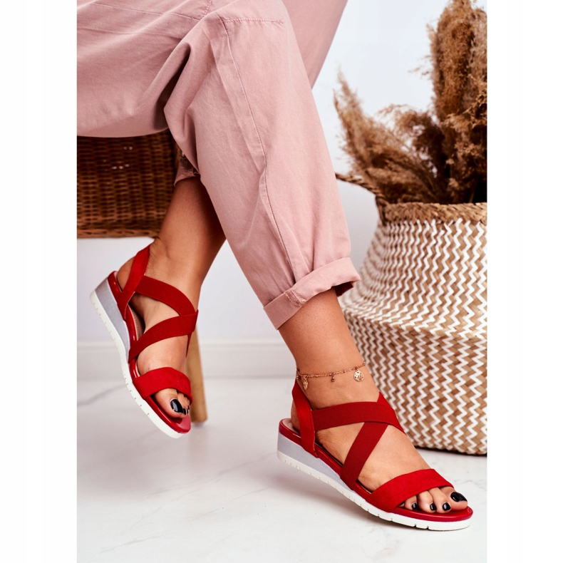 PS1 Naisten sandaalit Wedge Red Slip-on Harper punainen 2 PS1 Naisten sandaalit Wedge Red Slip-on Harper punainen 2