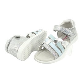 American Club Tyttöjen sandaalit kantapään GC26 -nahkainen insertti hopea 3