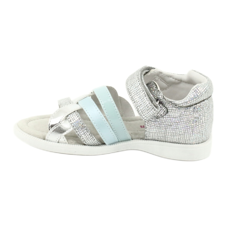 American Club Tyttöjen sandaalit kantapään GC26 -nahkainen insertti hopea 1