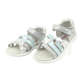 American Club Tyttöjen sandaalit kantapään GC26 -nahkainen insertti hopea 2