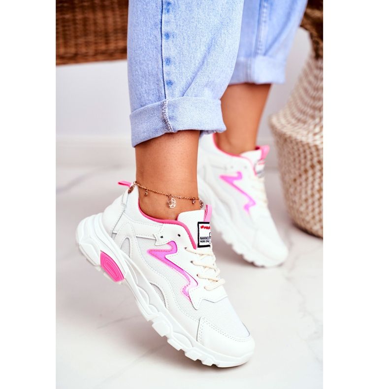 Naisten Urheilukengät Valkoinen Lu Boo Kengät Pinkki Dazzle Me vaaleanpunainen 2