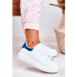 Naisten urheilukengät Lu Boo White Metallic Matilda valkoinen laivastonsininen 1