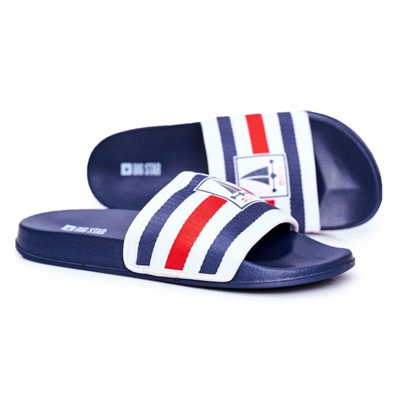 Miesten tossut Big Star Navy Blue DD174691 valkoinen tummansininen 1