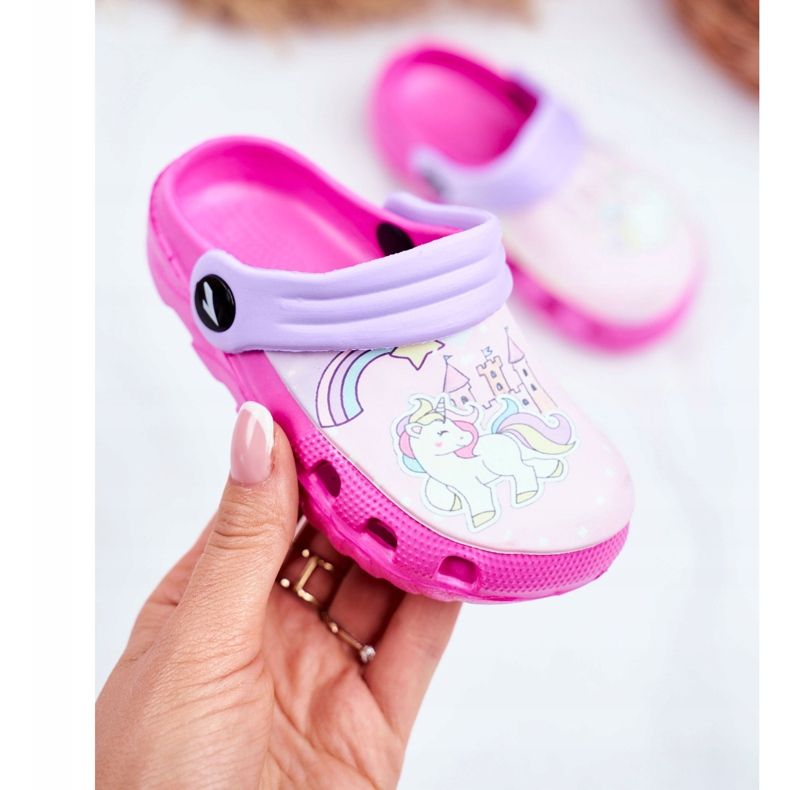 Lasten tohvelit Vaahto Crocs Pink Ponies Pony vaaleanpunainen 2