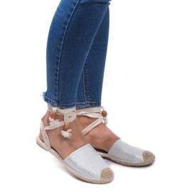 Sandaalit Espadrilles Ballerinas Ballerinas 30550 Hopea harmaa 1