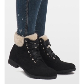 Mustat eristetyt nauhakengät C-7100 2